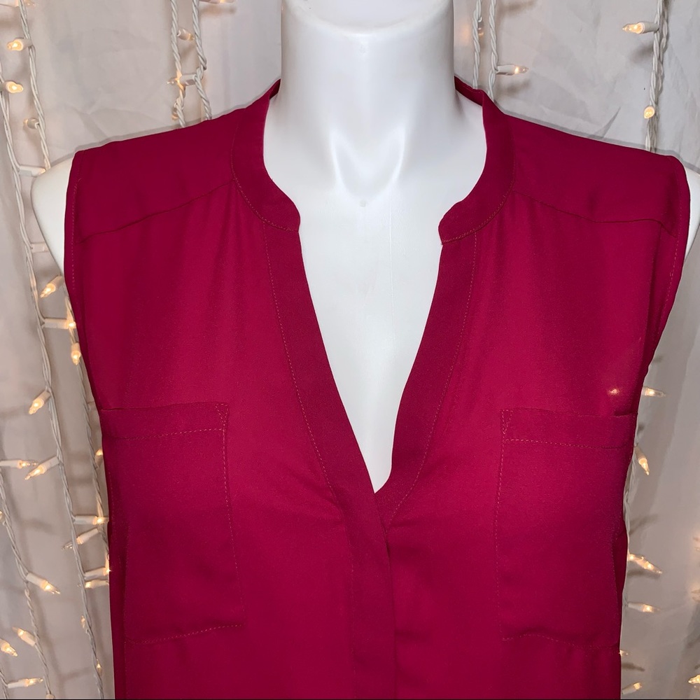 Torrid Magenta Georgette Pullover Sleeveless Blou… - image 5